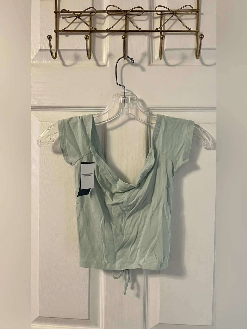 Hollister Light Mint Ruched Drawstring Crop Top - Picture 4 of 4